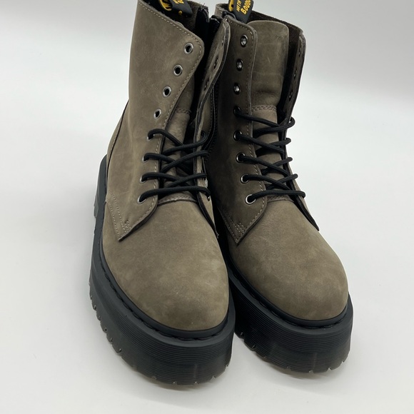 Dr. Martens Jadon Men’s 9 Womens 10 Brown Nubuck Leather Lace-Up Zip Ankle Boots